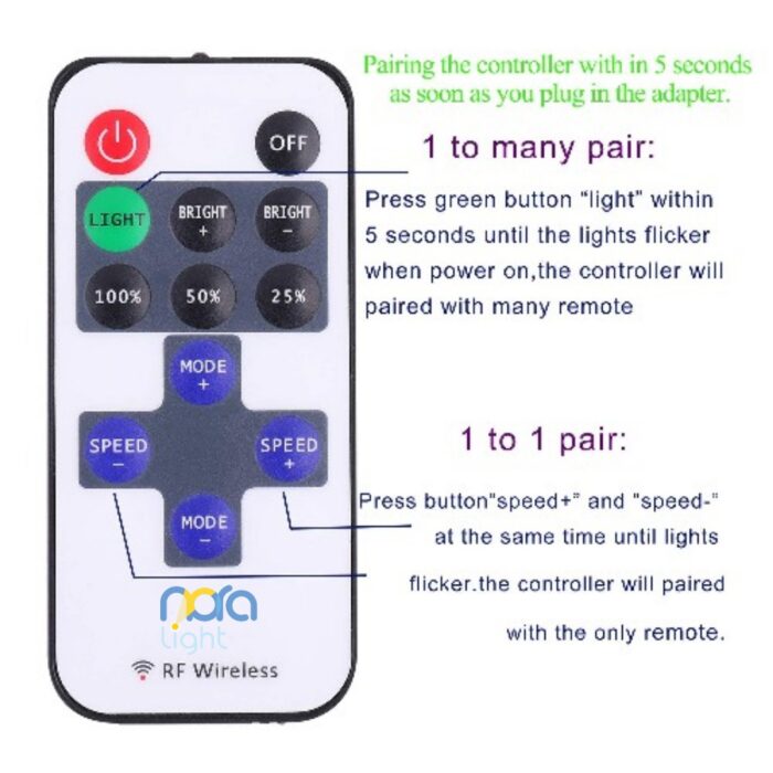 ریموت rf تک رنگ